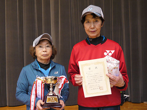 第53回岩手県選抜インドアソフトテニス大会 シニア65女子優勝