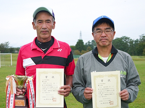 第75回岩手県秋季ソフトテニス大会 シニア60男子優勝