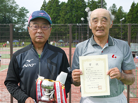 第75回岩手県秋季ソフトテニス大会 シニア65男子優勝