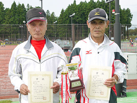 第75回岩手県秋季ソフトテニス大会 シニア75男子優勝